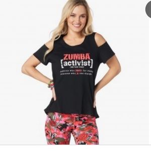 Zumba Activist Cold Shoulder Top New W/O Tags Size  S